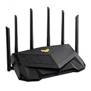 ASUS TUF Gaming AX6000 Dual Band WiFi 6 Gaming Router, Network Standard: IEEE 802.11a, IEEE 802.11b, IEEE 802.11g, WiFi 4 (802.11n), WiFi 5 (802.11ac) WiFi 6 (802.11ax), IPv4, IPv6, AX6000- 1148+4804 Mbps, 6 antene externe, Procesor: 2.0 Ghz, Memorie: 512Mb ram, 256 flash, Dual- band  2.4GHz / 5GHz_1