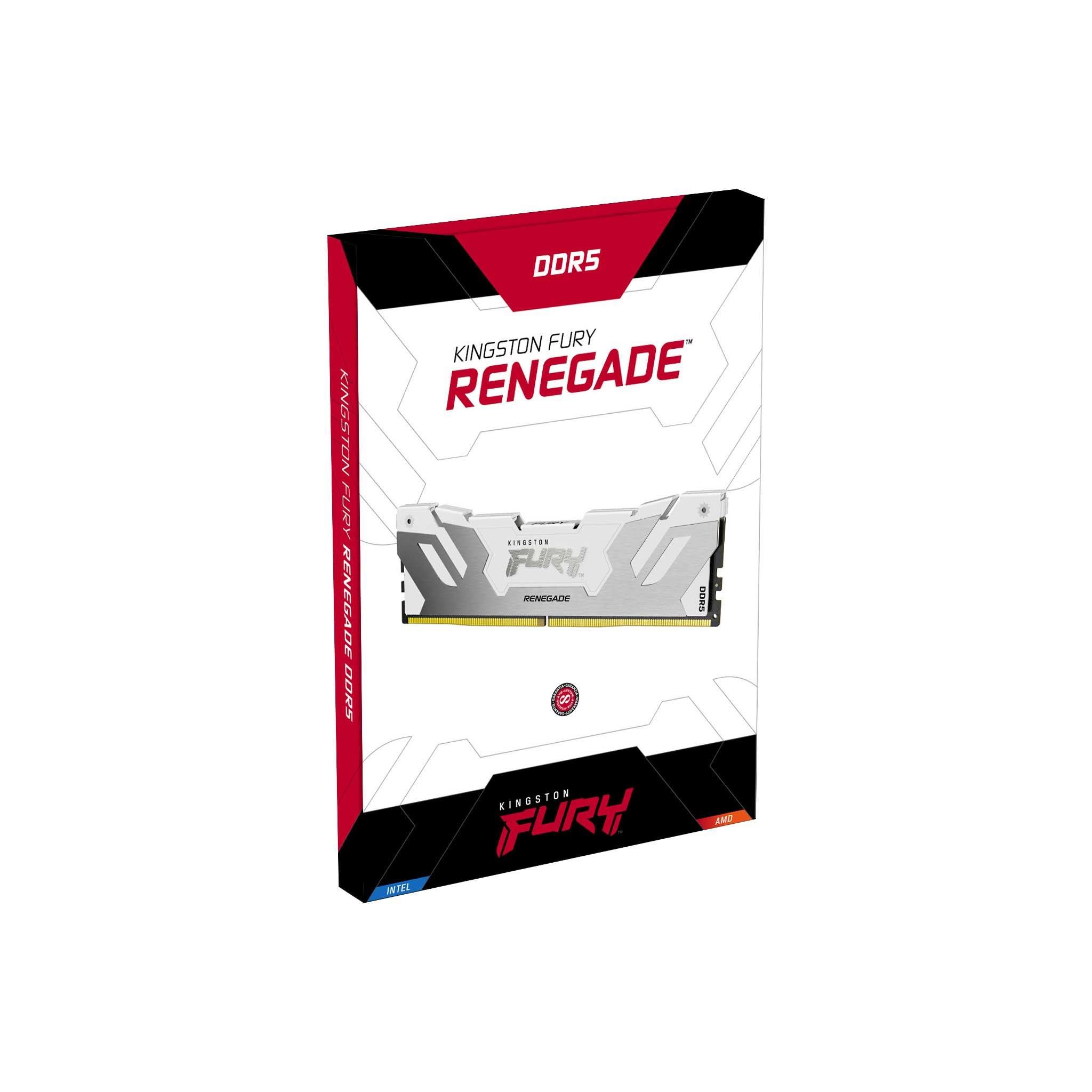 Memorie RAM Kingston, DIMM, DDR5, 16GB, 6400MHz, CL32, 1.35V,  FURY Renegade White_6