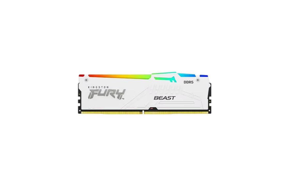 Memorie RAM Kingston, DIMM, DDR5, 32GB, 6000MHz, CL36, 1.35V, FURY Beast White, RGB, Kit of 2_2