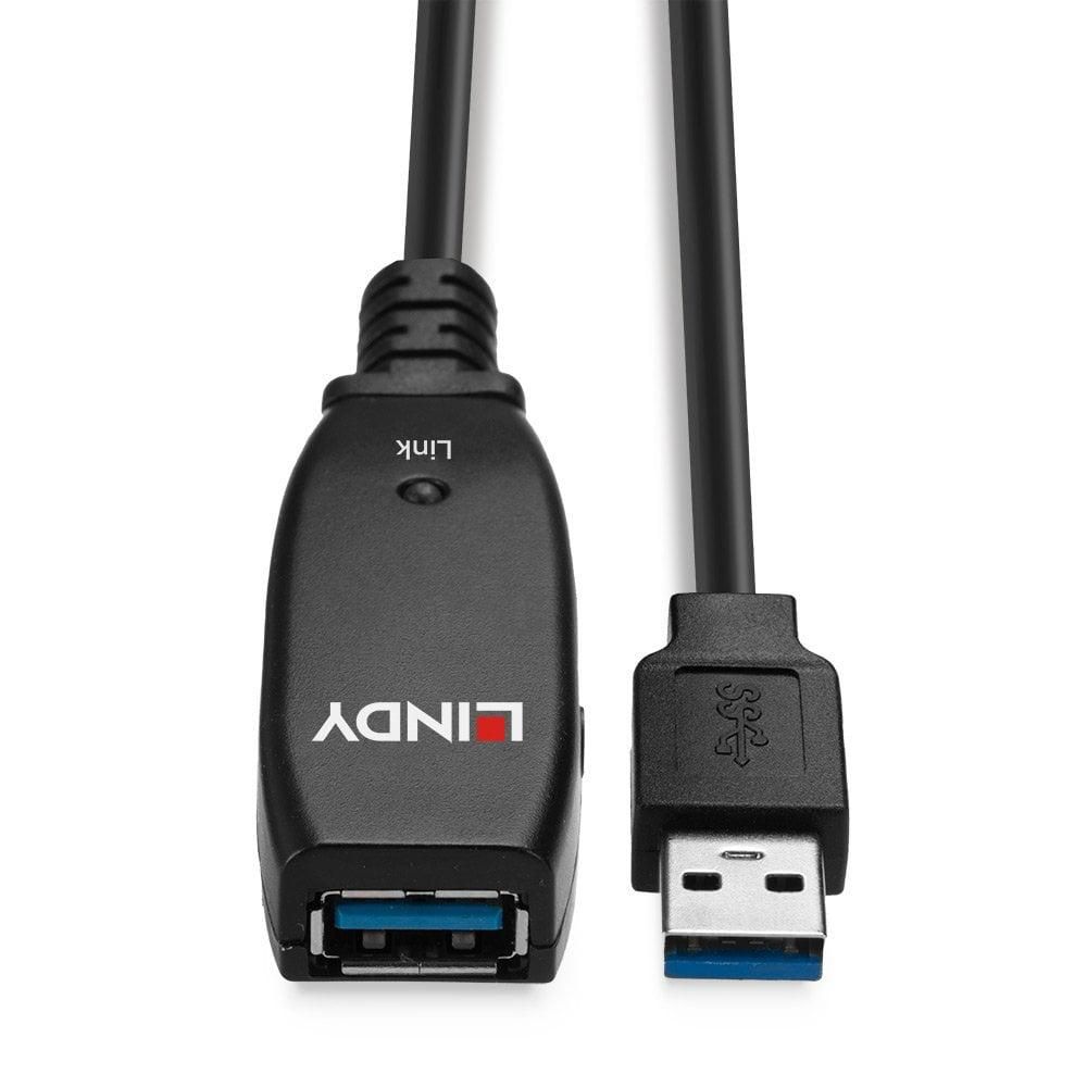 Cablu Lindy 15m USB 3.0 Active Extension Slim, negru_2