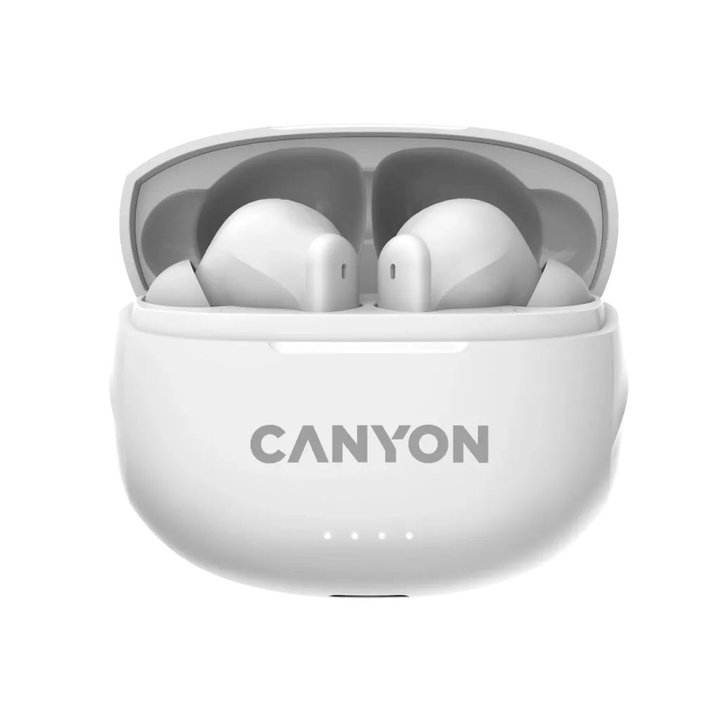 CANYON TWS-8, Bluetooth headset, with microphone, with ENC, BT V5.3 BT V5.3 JL 6976D4, Frequence Response:20Hz-20kHz, battery EarBud 40mAh*2+Charging Case 470mAh, type-C cable length 0.24m, Size: 59*48.8*25.5mm, 0.041kg, white_2