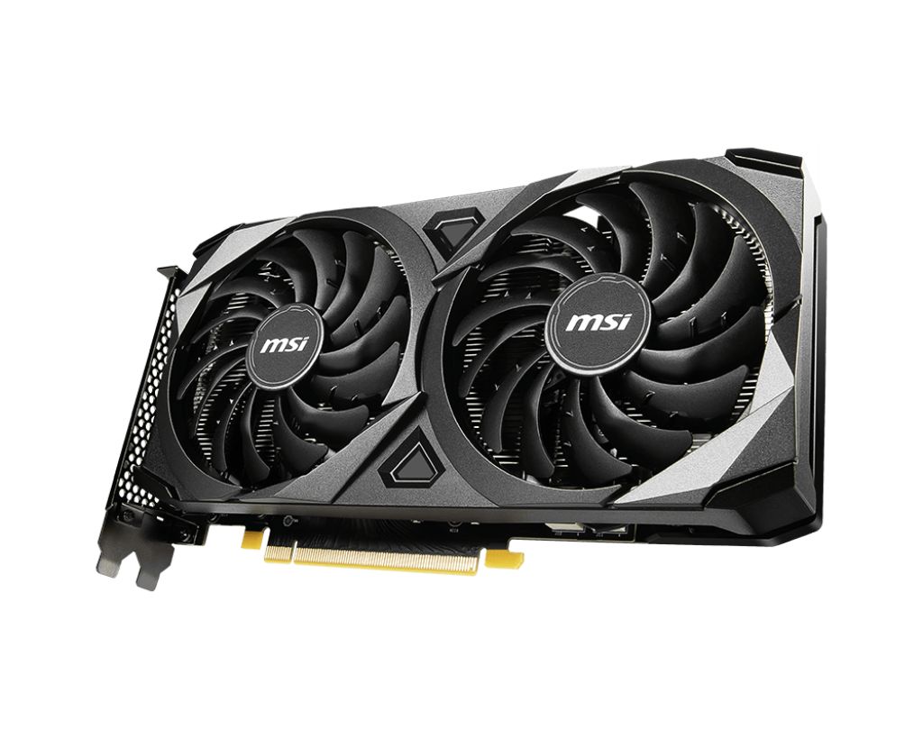 Placa video MSI GeForce RTX 3060 VENTUS 2X 12G OC 912-V397-039 / 4719072793814  SPECIFICATIONS Model Name GeForce RTX™ 3060 VENTUS 2X 12G OC Graphics Processing Unit NVIDIA®  GeForce RTX™ 3060 Interface PCI Express®  Gen 4 Cores 3584 Core Clocks Boost: 1807 MHz Memory Speed 15 Gbps Memory 12GB GDDR6_3