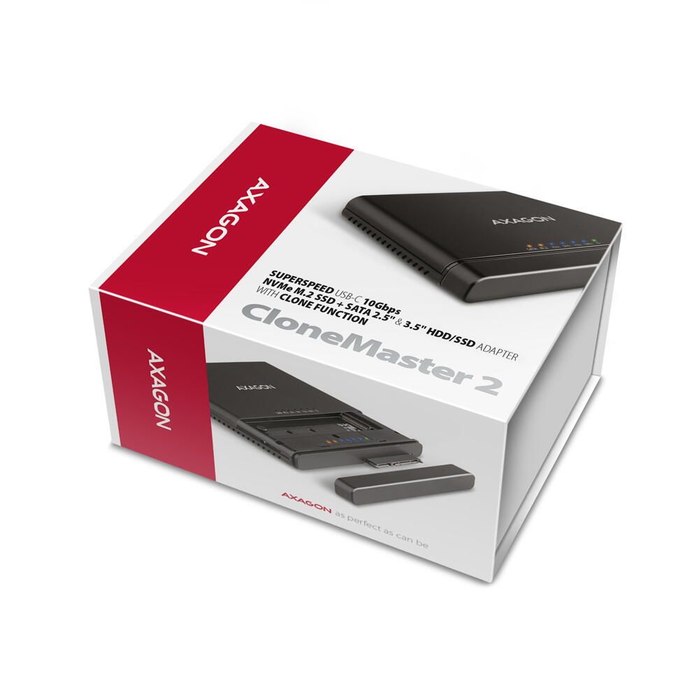 CloneMaster 2, USB-C 3.2 Gen2 la NVMe M2/2.5/3.5 inchi, functie de clonare_2