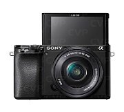 Sony α 6100 + 16-50mm. Camera type: MILC, Megapixel (approx.): 24.2 MP, Sensor type: CMOS, Maximum image resolution: 6000 x 40000 pixels. ISO sensitivity (max): 32000. Focal length range: 15 - 50 mm. Fastest camera shutter speed: 1/4000 s. Wi-Fi. HD type: 4K Ultra HD, Maximum video resolution: 3840_1