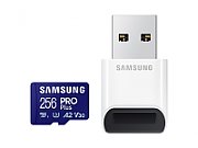 SAMSUNG PRO Plus microSD 256GB Up to 180MB/s Read and 130MB/s Write speed with Class 10 4K UHD incl. Card reader 2023_1