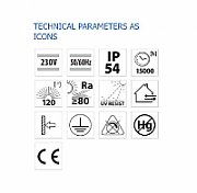 Aplica LED Vivalux SQUARE STARK, 6W, 180 lm, lumina neutra (4000K), 120°, IP54, 100x100x100mm, 15000h, aluminiu, -25÷+40°C, Negru