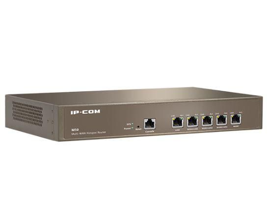 IP-COM M50 Mutti-WAN Hotspot Router, Procesor: 800Mhz Dual Core, Dimensiuni: 440*285*44(mm) 512 Mb RAM, 128 Mb Flash, Interfata: 5*GE(1~4 WAN/ 4~1 LAN), 1*RJ45 Console, capacitate maxima utilizatori: 200, Smart Bandwith Control, Tip Conexiune: PPPoE/DHCP/Static IP._2