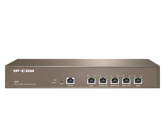 IP-COM M50 Mutti-WAN Hotspot Router, Procesor: 800Mhz Dual Core, Dimensiuni: 440*285*44(mm) 512 Mb RAM, 128 Mb Flash, Interfata: 5*GE(1~4 WAN/ 4~1 LAN), 1*RJ45 Console, capacitate maxima utilizatori: 200, Smart Bandwith Control, Tip Conexiune: PPPoE/DHCP/Static IP._3