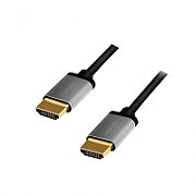 CABLU video Logilink, HDMI (T) la HDMI(T), rezolutie maxima 4K UHD (3840 x 2160) la 60 Hz, conectori auriti, 5m, negru, 