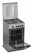 ARAGAZ GAZ HEINNER HFSC-SME50SL, 50X50CM, 4 ARZATOARE, SUPORT EMAIL, CAPAC METALIC, DISPOZITIV DE SIGURANTA PLITA SI CUPTOR, USA CUPTOR CU GEAM DUBLU, DUZE GPL INCLUSE, TAVA SI GRATAR CROMAT, CULOARE: ARGINTIU