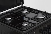 ARAGAZ GAZ HEINNER HFSC-SME50BK, 50X50CM, 4 ARZATOARE, SUPORT EMAIL, CAPAC METALIC, DISPOZITIV DE SIGURANTA PLITA SI CUPTOR, USA CUPTOR CU GEAM DUBLU, DUZE GPL INCLUSE, TAVA SI GRATAR CROMAT, CULOARE: NEGRU