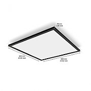 Panou LED Philips Hue Aurelle SQ, Bluetooth, 39W, 3750 lm, lumina alba (2200-6500K), IP20, 60cm, Aluminiu, Negru, Intrerupator cu variator inclus_1