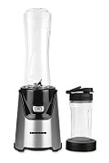 Blender sport Heinner HSB-T400SS, 400W, 19000RPM, recipient Tritan fara BPA 600ml, recipient Tritan fara BPA 400ml, doua capace  gata de plecare , buton ON/OFF, lame din inox, carcasa inox