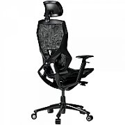 LORGAR Grace 855, Gaming chair, Mesh material, aluminium frame, multiblock mechanism, 3D armrests, 5 Star aluminium base, Class-4 gas lift, 60mm PU casters, Black_2