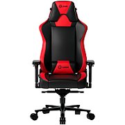 LORGAR Base 311, Gaming chair, PU eco-leather, 1.8 mm metal frame, multiblock mechanism, 4D armrests, 5 Star aluminium base, Class-4 gas lift, 75mm PU casters, Black + red_1