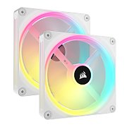 iCUE LINK QX140 RGB, 140mm, PWM, kit 2 buc, Alb_1