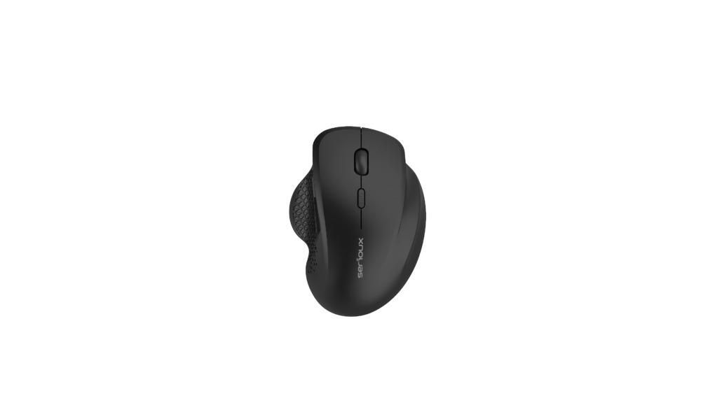 Mouse Serioux Glide 515 Wireless,Negru, Senzor: Optic, DPI: 800/ 1200/ 1600, Conexiune: Dongle USB 2,4 GHz, banda de frecventa: 2,4 GHz, Click silentios, design ergonomic, alimentare: 1 baterie AA inclusa, 1,5 V, cerințe OS: Win, Mac, Vista