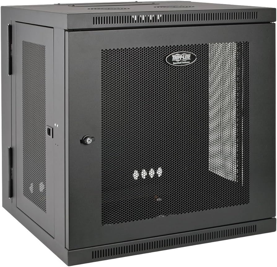 CABINET 19  SPACER  12U 500x400mm, fixare pe perete, Flatpack (dezasamblat),  Black, usa sticla cu blocare, panouri detasabile, otel 1mm, sarcina maxima 25Kg,  SPCW-12U-400-BK-02 