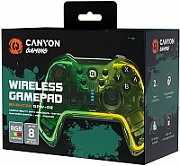 CANYON GPW-02, Bluetooth Controller with built-in 800mah battery, BT 5.0, 2M Type-C charging cable , Bluetooth Gamepad for Nintendo Switch / Android / Windows ( RGB Lighting ),152*110*55mm, 232g, black_2