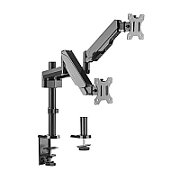 Suport 2 monitoare de masa cu brat flexibil, Blackmount MNT66-2, 17”-32”, max.9kg/ecran, negru