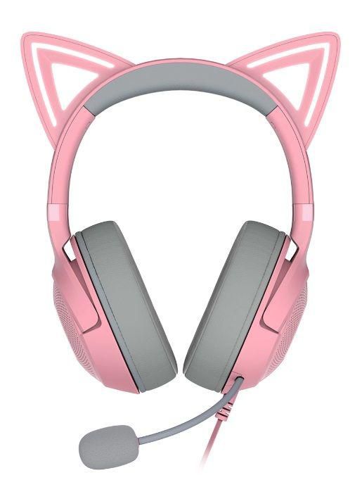 Casti Razer Kraken Kitty V2 Quartz Edition, interfata USB-A, sensibilitate 92.5 dB SPL / mW @ 1kHz si sensibilitate microfon 42 dBV / Pa, roz_3