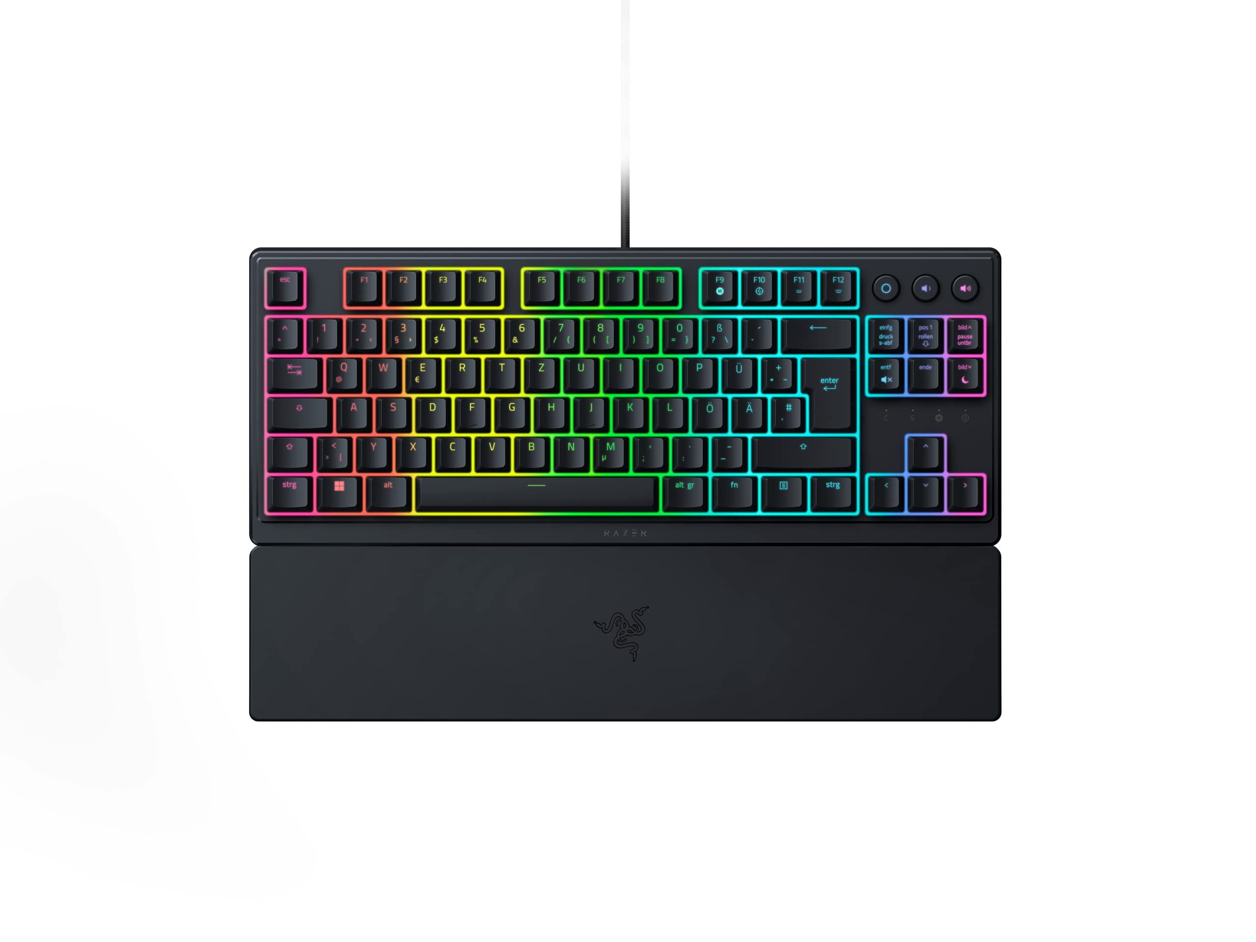 Razer Keyboard Ornata V3 TKL Gaming RGB (DE) black Low-profile RGB Tenkeyless Mecha-membrane RGB