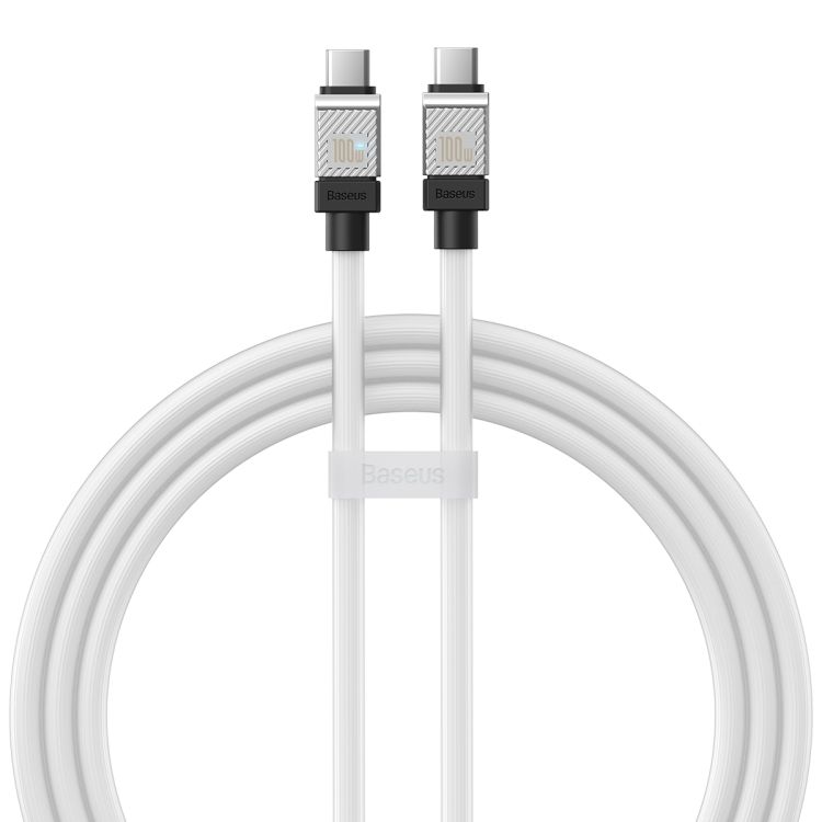 CABLU alimentare si date Baseus, Fast Charging Data Cable pt. smartphone, USB Type-C (T) la USB Type-C (T),  E-marker, 100W, 1m, alb, 