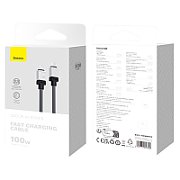 CABLU alimentare si date Baseus, Fast Charging Data Cable pt. smartphone, USB Type-C (T) la USB Type-C (T),  E-marker, 100W, 1m, negru, 