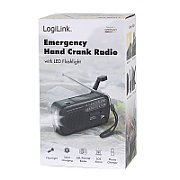 RADIO LOGILINK, cu Dinam, Panou Solar, 3.7V ac. litiu polimer, Lanterna, incarcator USB, 45Hz-20KHz, 