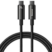 CABLU alimentare si date Baseus Tungsten Gold, Fast Charging Data Cable pt. smartphone, USB Type-C la USB Type-C 240W, braided, 2m, negru 