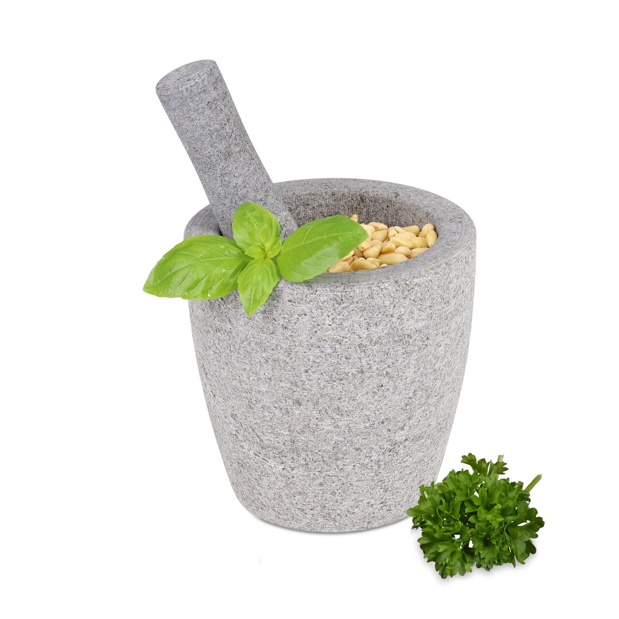 MOJAR CU PISTIL DIN MARMURA, DIA 9.5 CM