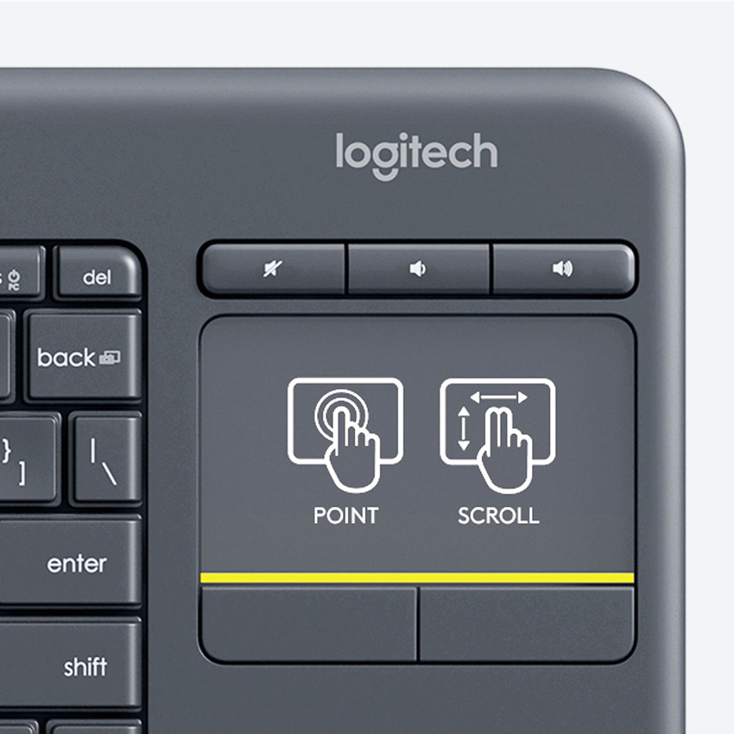 Logitech K400 Plus Tv keyboard RF Wireless QWERTZ Swiss Black_4