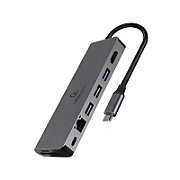 GEMBIRD A-CM-COMBO5-05 Multi Port Adapter USB Type C 5in1 Hub + HDMI + PD + card reader + LAN_1