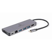 GEMBIRD A-CM-COMBO5-05 Multi Port Adapter USB Type C 5in1 Hub + HDMI + PD + card reader + LAN_2