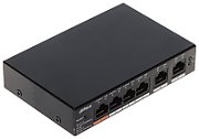 Dahua desktop switch, 6 porturi Gigabit, 4 porturi POE, CS4006-4GT-60, Port 1-4: 4 × RJ-45 10/100/1000 Mbps (POE),  Port 5-6: 2 × RJ-45 10/100/1000 Mbps (uplink), Cloud managed, Layer 2, Switching Capacity: 12Gbps, Packet Forwarding Rate: 8.93 Mpps, Standarde retea: IEEE802.3; IEEE802.3u_1