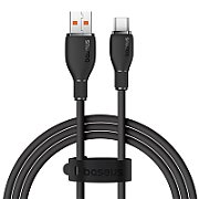 CABLU alimentare si date Baseus Pudding, Fast Charging Data Cable pt. smartphone, USB la USB Type-C 100W, 2m, negru 