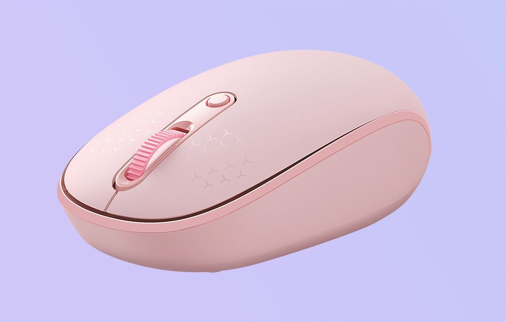 MOUSE Baseus PC sau NB wireless, 2.4GHz si Bluetooth, optic, 800/ 1200/1600 dpi,butoane/scroll 3/1, roz, B01055503413-00  (timbru verde 0.18 lei) - 6932172632854