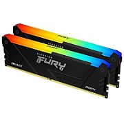 Memorie Kingston FURY Beast 32 GB DDR4 3200 MHz CL16, kit 2 x 16 GB, XMP 2.0, Negru, RGB