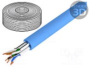 CAT 6A U-FTP installation cable, 500 MHz Dca (LSZH-1), AWG 23/1, 100 m drum, sx, blue_1