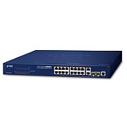 Planet PLANET FGSW-1816HPS switch-uri Gestionate L2 Fast Ethernet (10/100) Power over Ethernet (PoE) Suport Albastru