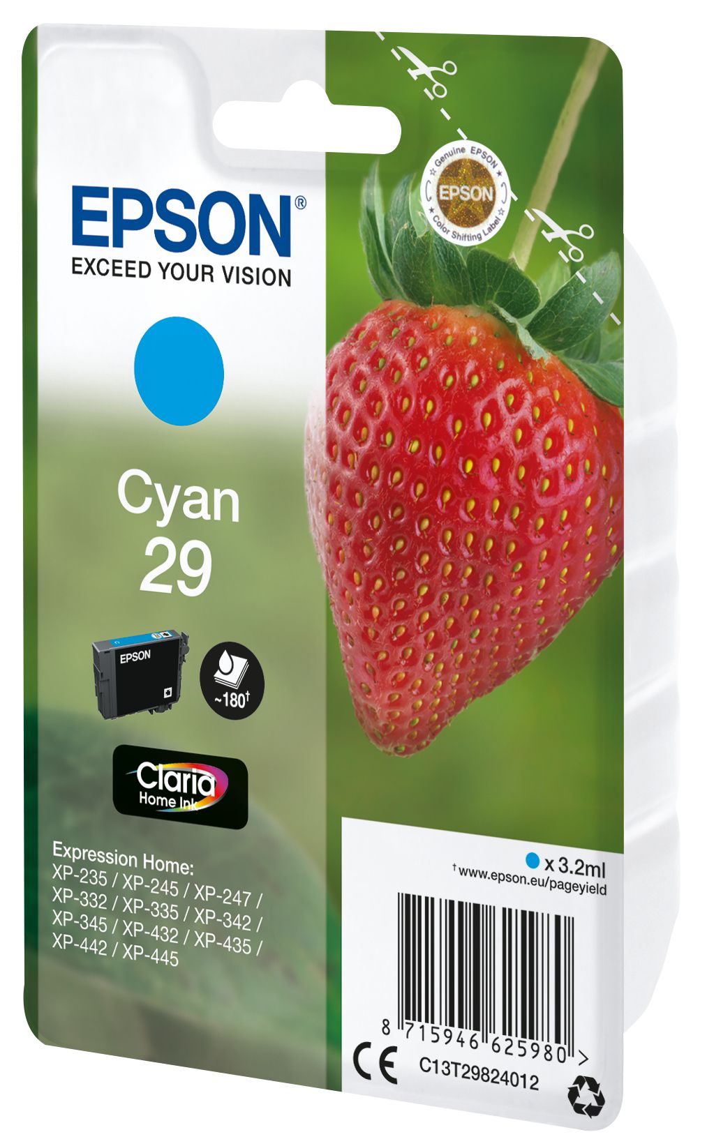 Epson Strawberry Singlepack Cyan 29 Claria Home Ink_2