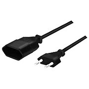 CABLU alimentareLOGILINK prelungitor, 1m, intrare Euro plug,  iesire Euro plug, 2.5A, 575W, 2x0.75mm2, black, 