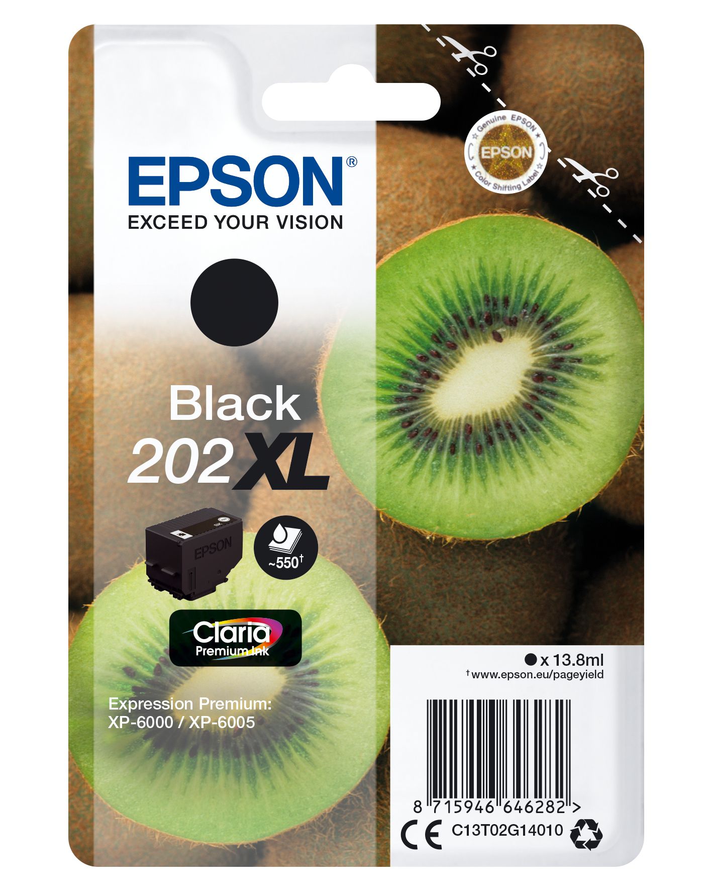 Cartus cerneala Epson C13T02G14010 ,Negru ,550 pagini ,Original (202XL) 