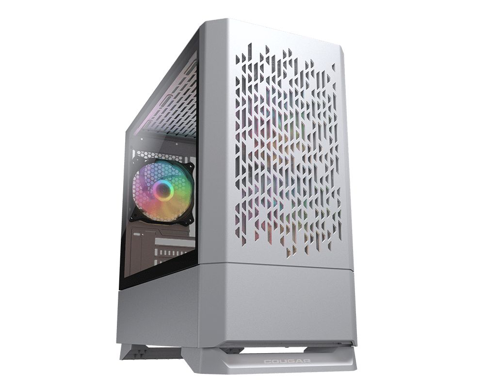 COUGAR | MG140 Air RGB White | PC Case | Mini Tower / Air Vents Front Panel / 3 x ARGB Fans / 4mm TG Left Panel_2