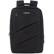 CANYON BPE-5, Laptop backpack for 15.6 inch, Product spec/size(mm): 400MM x300MM x 120MM(+60MM),Black, EXTERIOR materials:100% Polyester, Inner materials:100% Polyestermax weight (KGS): 12kg_1