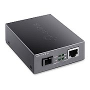 10/100Mbps WDM Media Converter with 1-Port PoE - 100 Mbit/s - SC - Wired - 100 m - 9/125 µm - Black_2