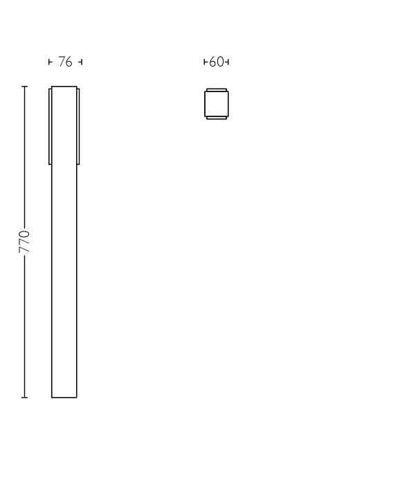 Stalp LED pentru exterior Philips STRATOSPHERE, 3.8W, 800 lm, lumina neutra (4000K), IP44, 770x60x76mm, Antracit_3