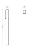 Stalp LED pentru exterior Philips STRATOSPHERE, 3.8W, 800 lm, lumina neutra (4000K), IP44, 770x60x76mm, Antracit_3