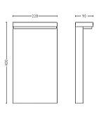 Stalp LED pentru exterior Philips BUSTAN, 3.8W, 800 lm, lumina calda (2700K), IP44, 770x220x90mm, Antracit_3