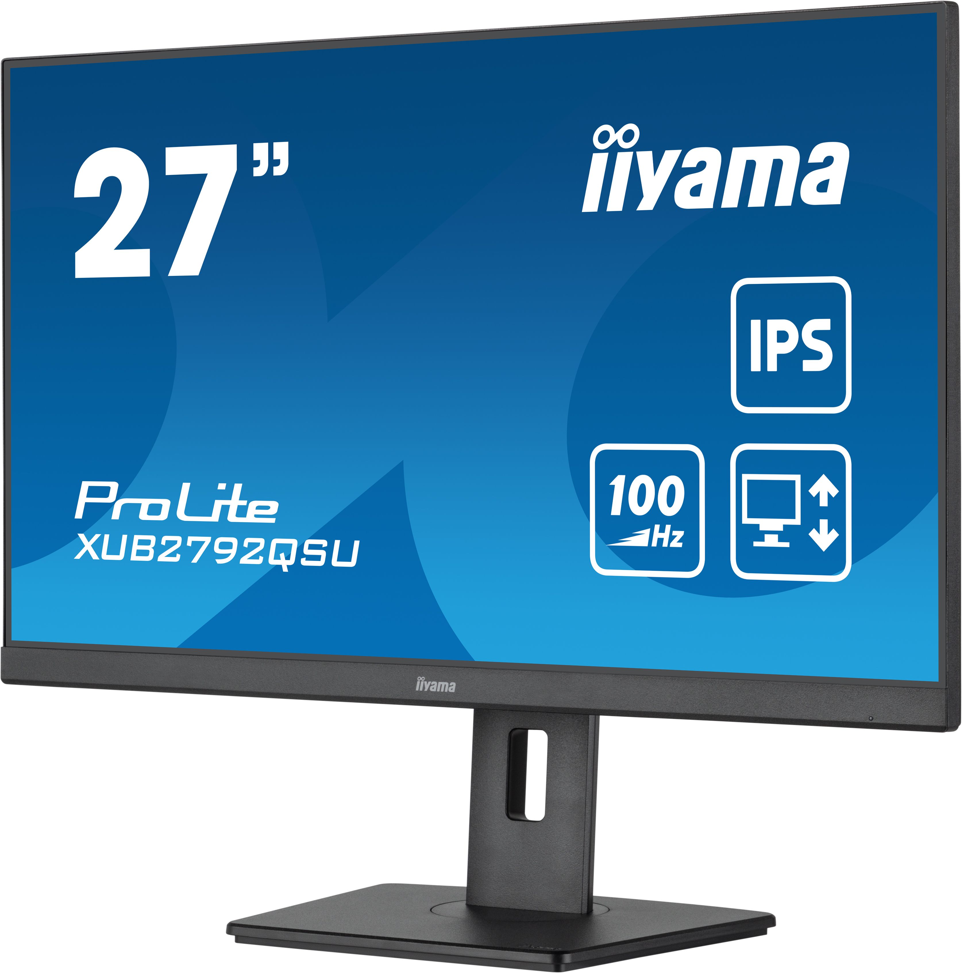 IIYAMA Monitor LED XUB2792QSU-B6 27” WQHD IPS 2560 x 1440 @100Hz 250 cd/m² 1300:1 0.4ms MPRT HDMI DP 4xUSB 3.2 Full Ergonomic_5